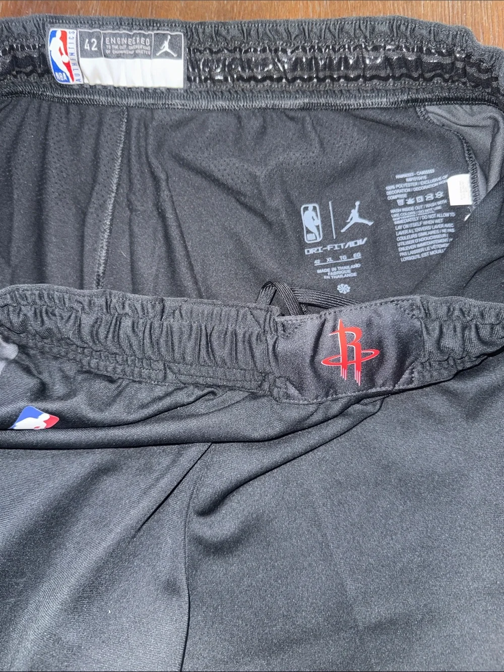 Jordan Houston Rockets On Court Player Shorts Nike 42 Pro Cut Game NBA Black